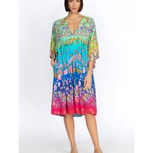 JOHNNY WAS Rainbow Easy Cover Up Dress Medium